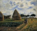 peasants and hay stacks 1878 Camille Pissarro